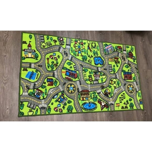 New Kids Carpet Playmat Car Rug – Educational Road Traffic Carpet Multi Color - Picture 1 of 1